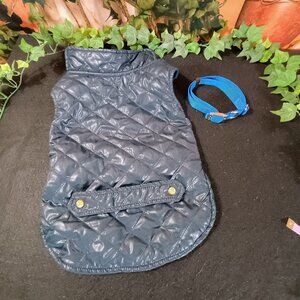 Double Nice Medium Navy Blue Quilted Puffer Dog Vest Pet Coat Warm